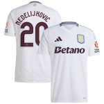 Aston Villa Jerseys - Official aston villa adidas away shirt 2024-25 with nedeljković 20 cup printing Collection for AVFC Fans