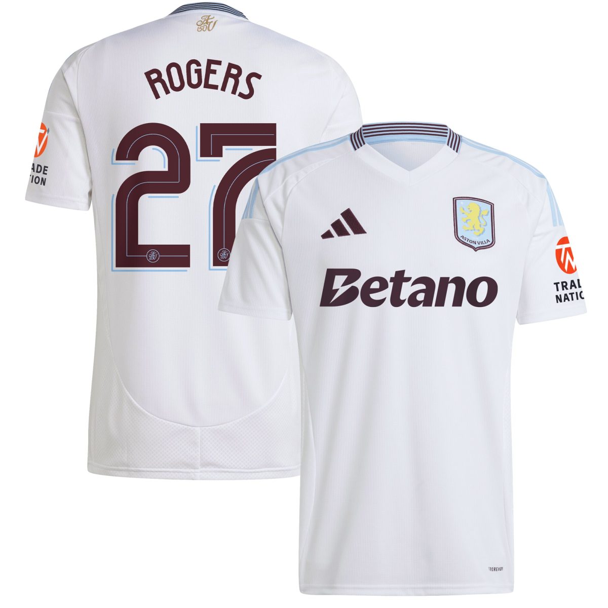Aston Villa Jerseys - Official aston villa adidas away shirt 2024-25 with rogers 27 cup printing Collection for AVFC Fans