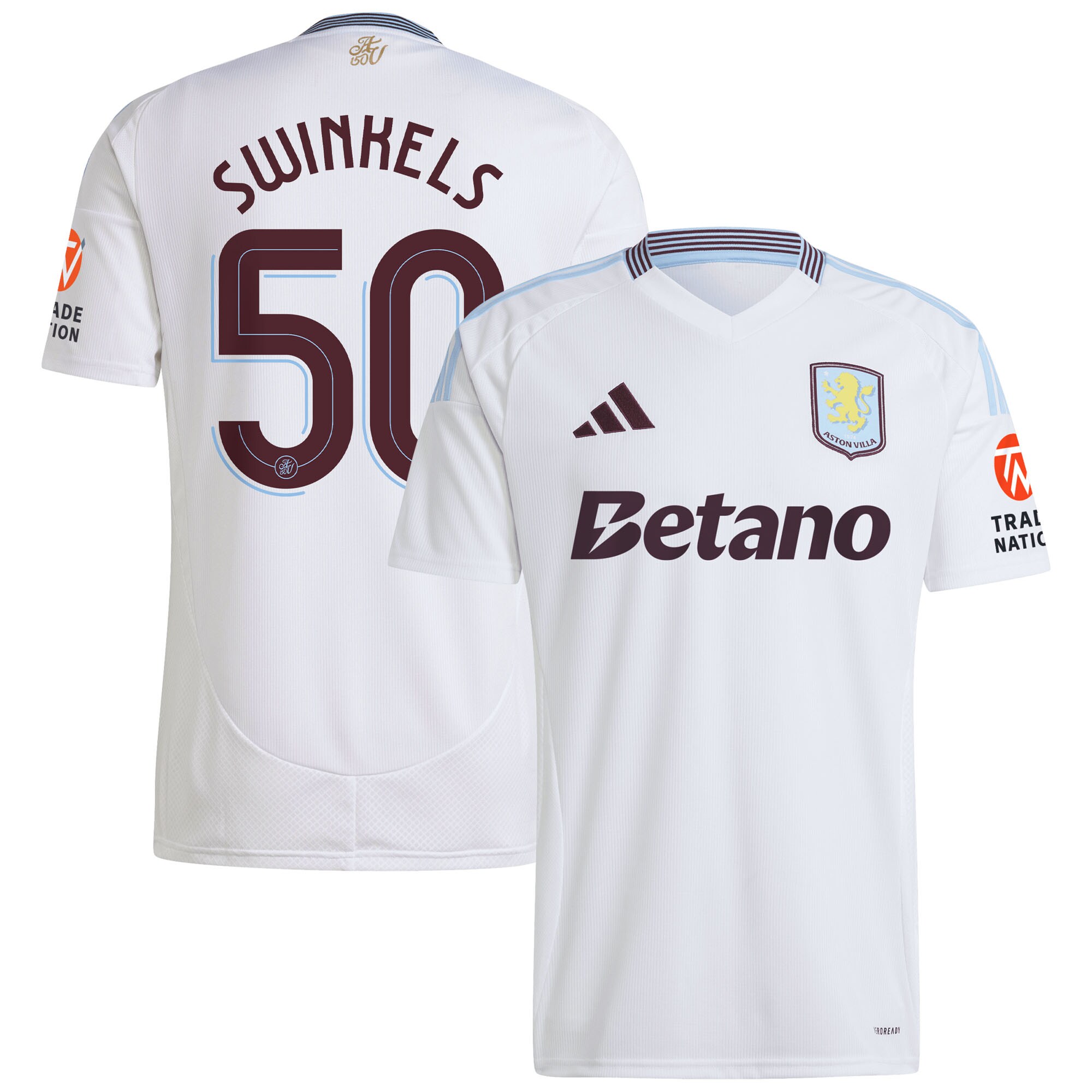 Aston Villa Jerseys - Official aston villa adidas away shirt 2024-25 with swinkels 50 cup printing Collection for AVFC Fans