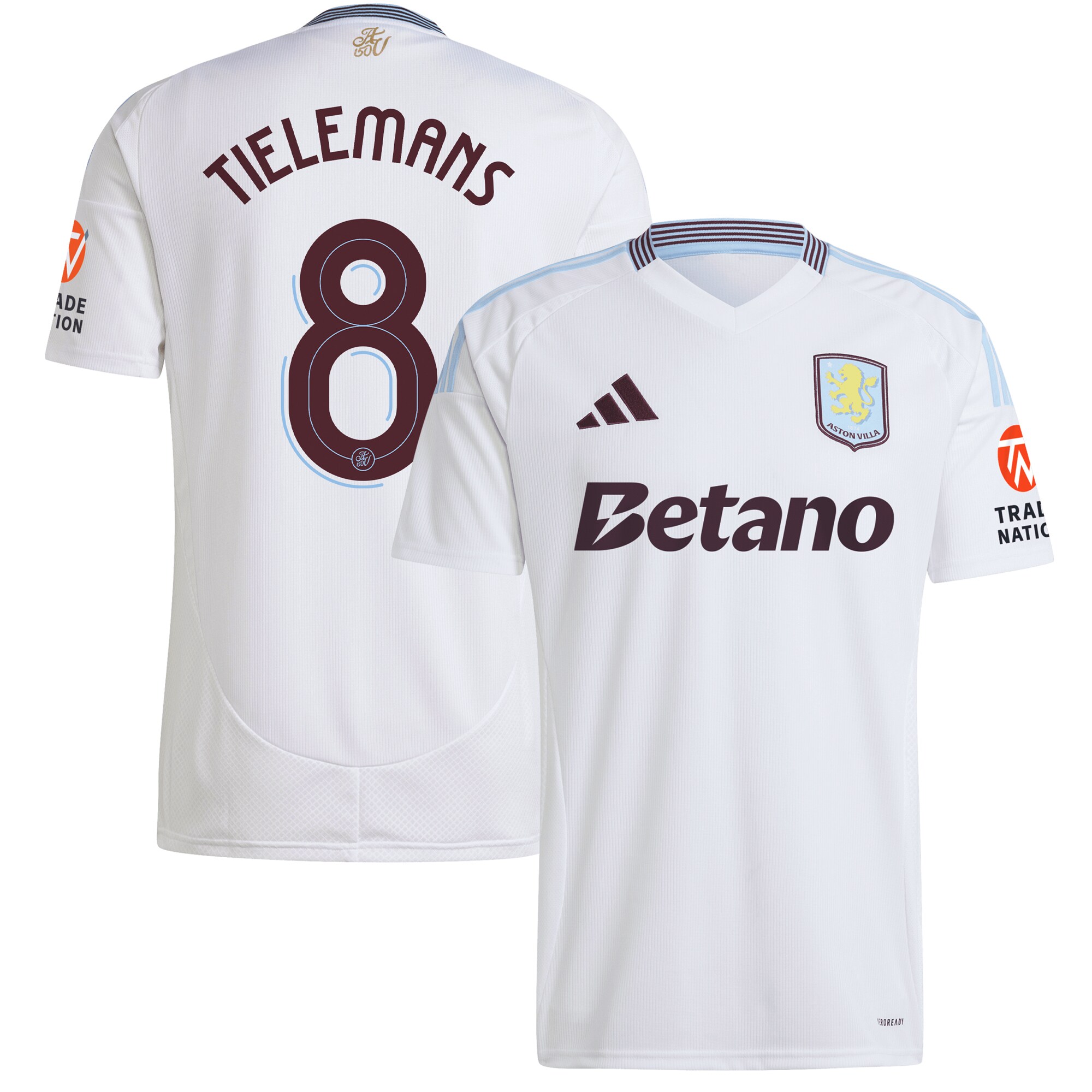 Aston Villa Jerseys - Official aston villa adidas away shirt 2024-25 with tielemans 8 cup printing Collection for AVFC Fans