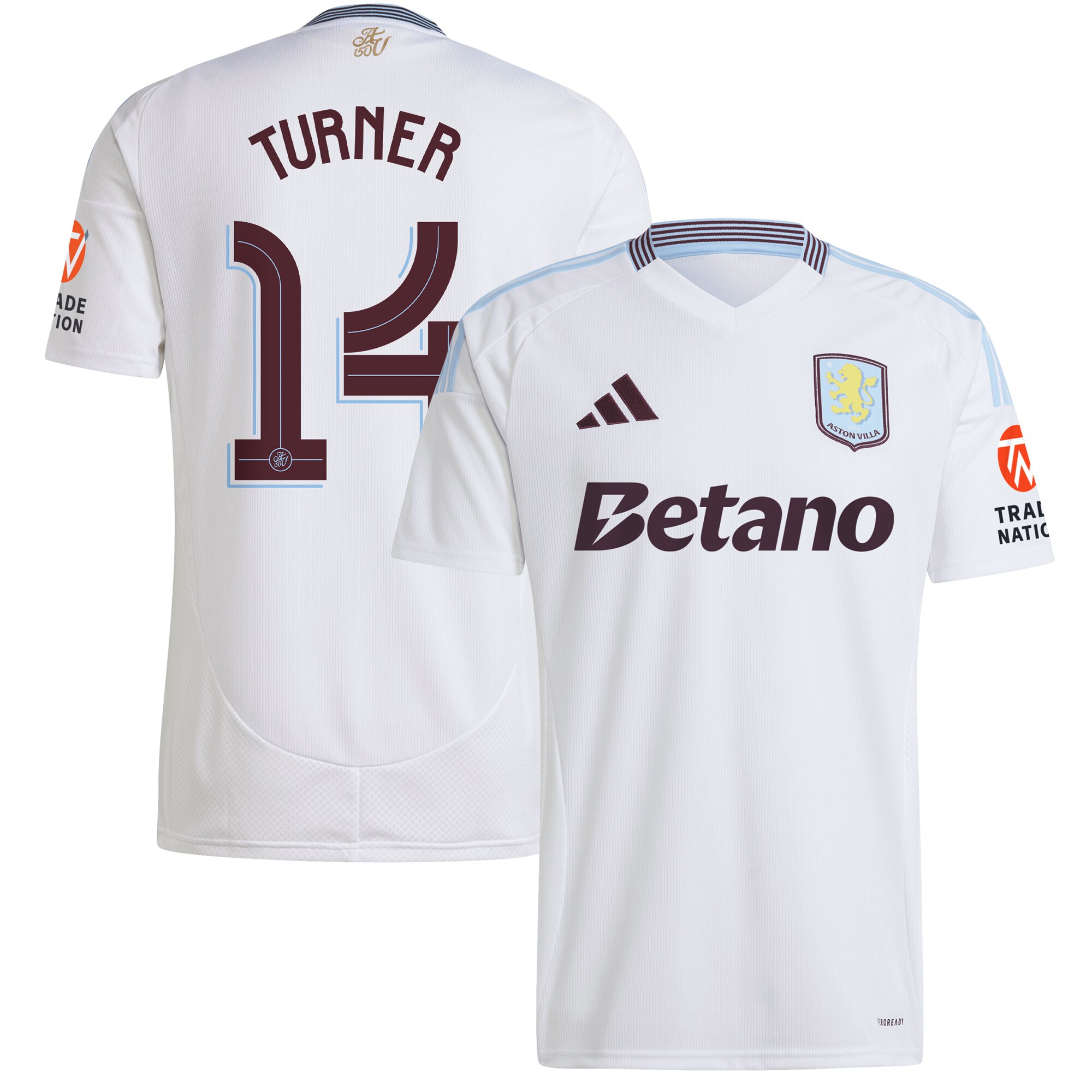 Aston Villa Jerseys - Official aston villa adidas away shirt 2024-25 with turner 14 cup printing Collection for AVFC Fans