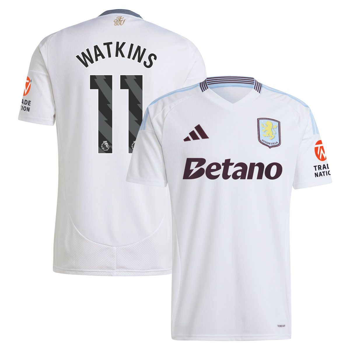 Aston Villa Jerseys - Official aston villa adidas away shirt 2024-25 with watkins 11 printing Collection for AVFC Fans