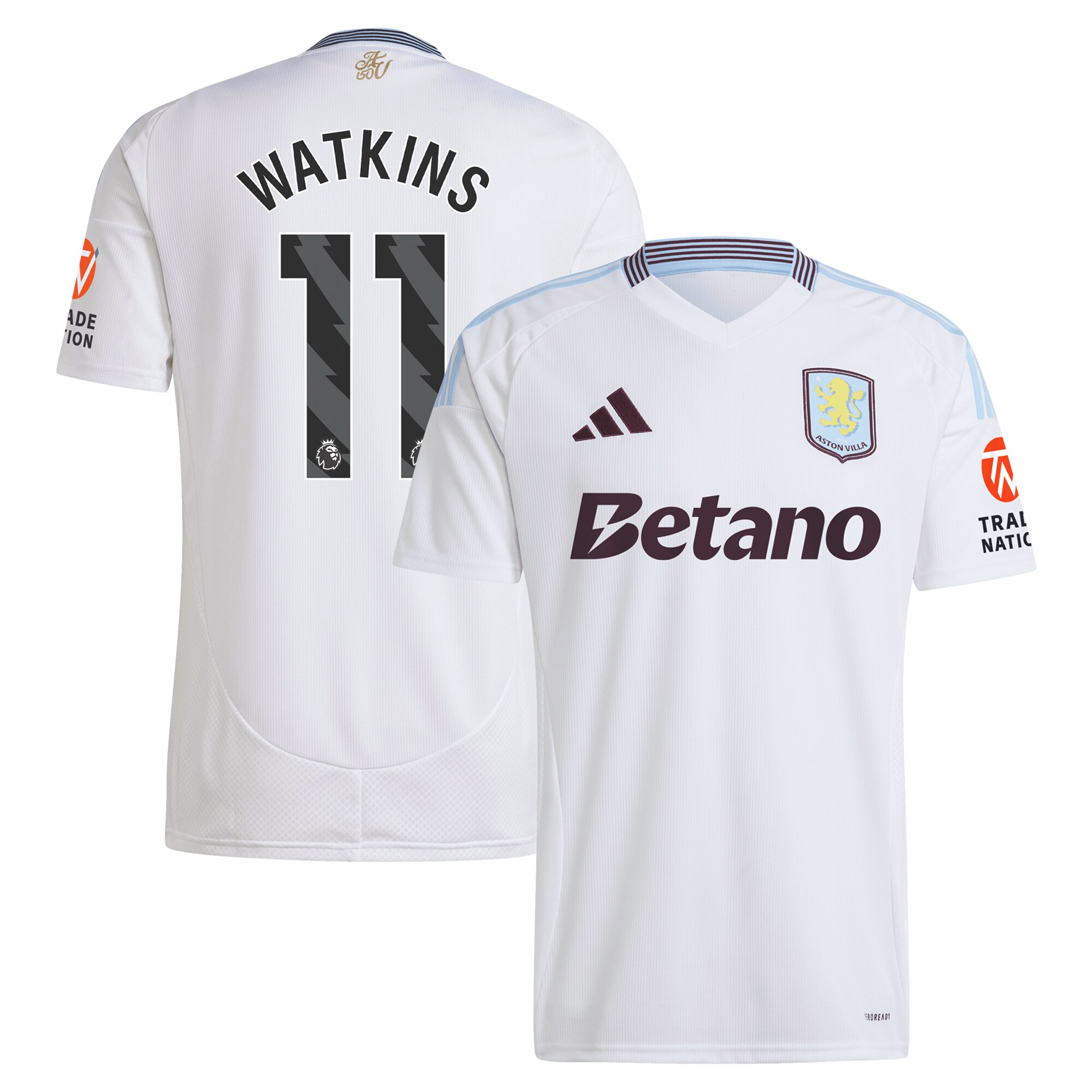 Aston Villa Jerseys - Official aston villa adidas away shirt 2024-25 with watkins 11 printing Collection for AVFC Fans
