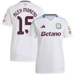 Aston Villa Jerseys - Official aston villa adidas away shirt 2024-25 – womens with alex moreno 15 cup printing Collection for AVFC Fans