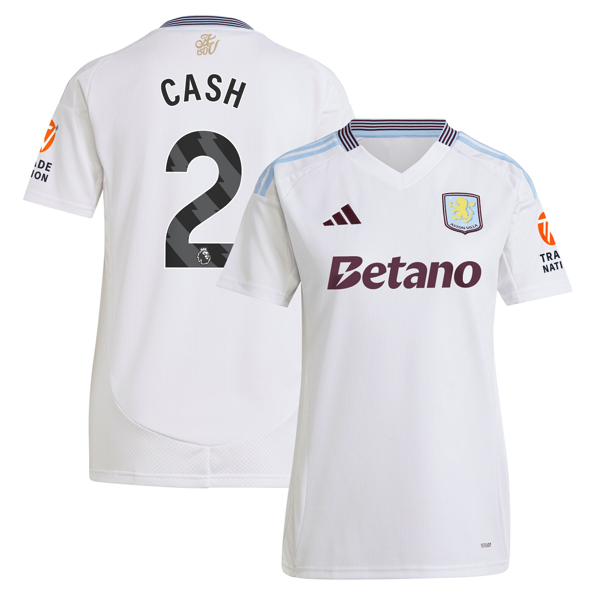 Aston Villa Jerseys - Official aston villa adidas away shirt 2024-25 – womens with cash 2 printing Collection for AVFC Fans