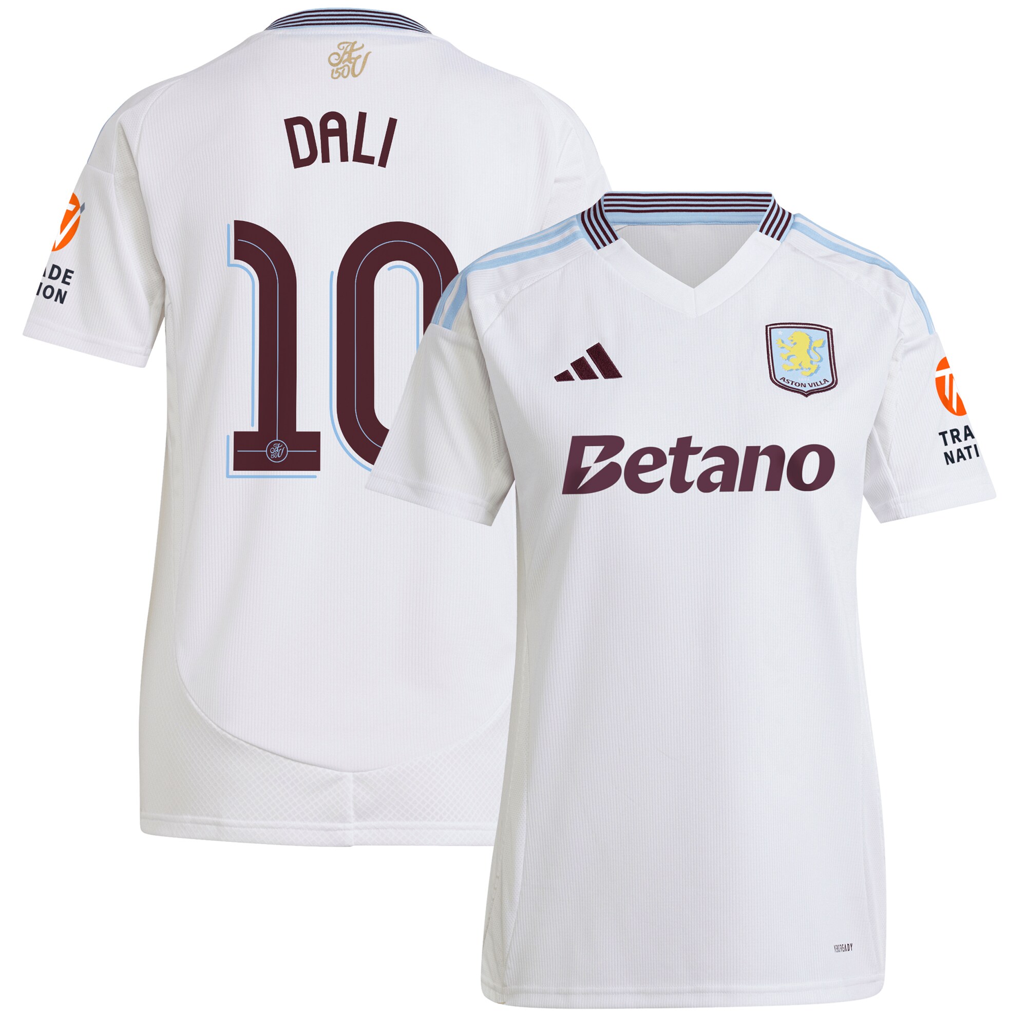 Aston Villa Jerseys - Official aston villa adidas away shirt 2024-25 – womens with dali 10 cup printing Collection for AVFC Fans
