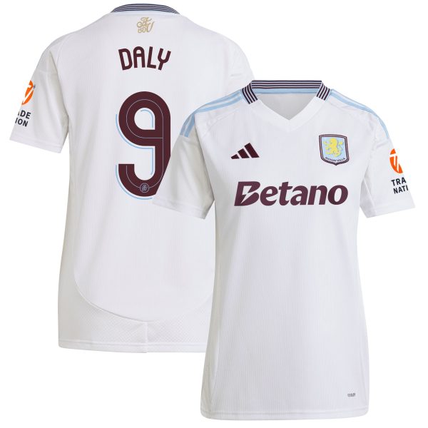 Aston Villa Jerseys - Official aston villa adidas away shirt 2024-25 – womens with daly 9 cup printing Collection for AVFC Fans