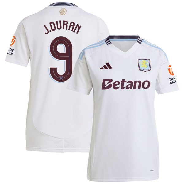 Aston Villa Jerseys - Official aston villa adidas away shirt 2024-25 – womens with duran 9 cup printing Collection for AVFC Fans