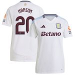 Aston Villa Jerseys - Official aston villa adidas away shirt 2024-25 – womens with hanson 20 cup printing Collection for AVFC Fans