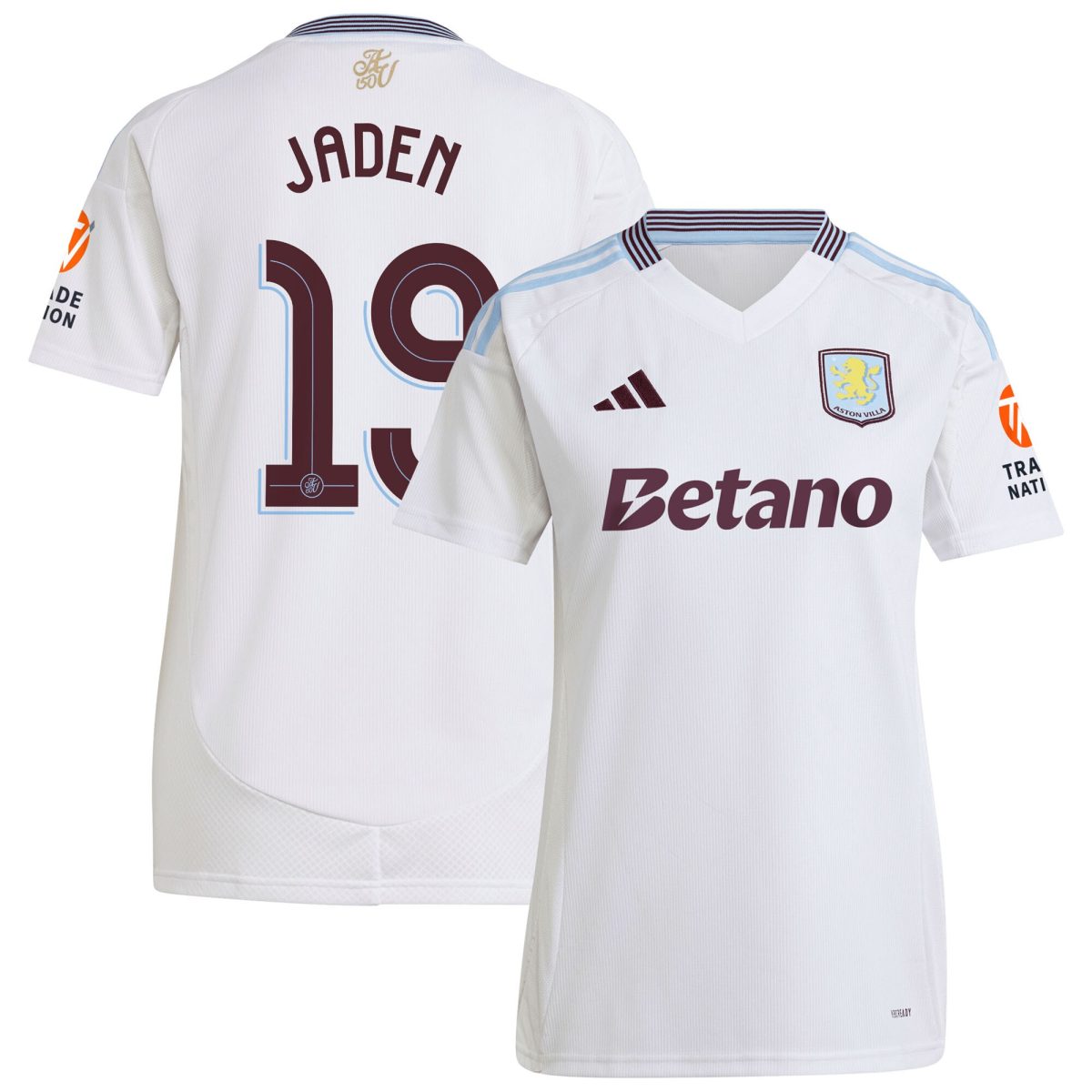 Aston Villa Jerseys - Official aston villa adidas away shirt 2024-25 – womens with jaden 19 cup printing Collection for AVFC Fans