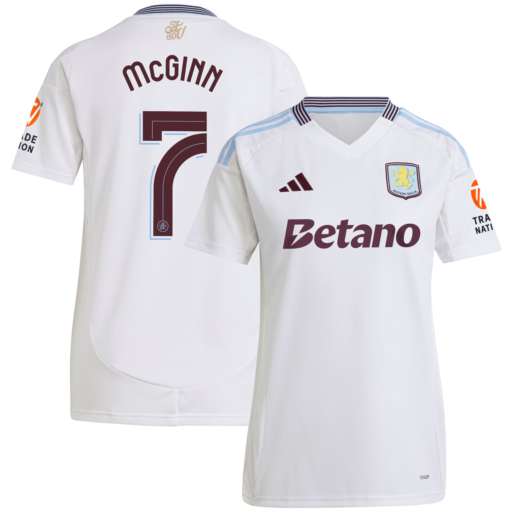 Aston Villa Jerseys - Official aston villa adidas away shirt 2024-25 – womens with mcginn 7 cup printing Collection for AVFC Fans