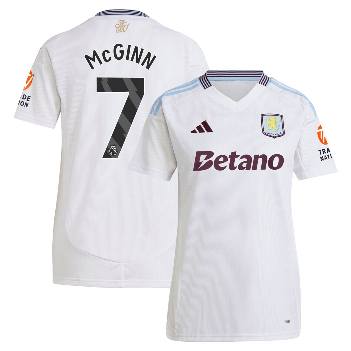 Aston Villa Jerseys - Official aston villa adidas away shirt 2024-25 – womens with mcginn 7 printing Collection for AVFC Fans