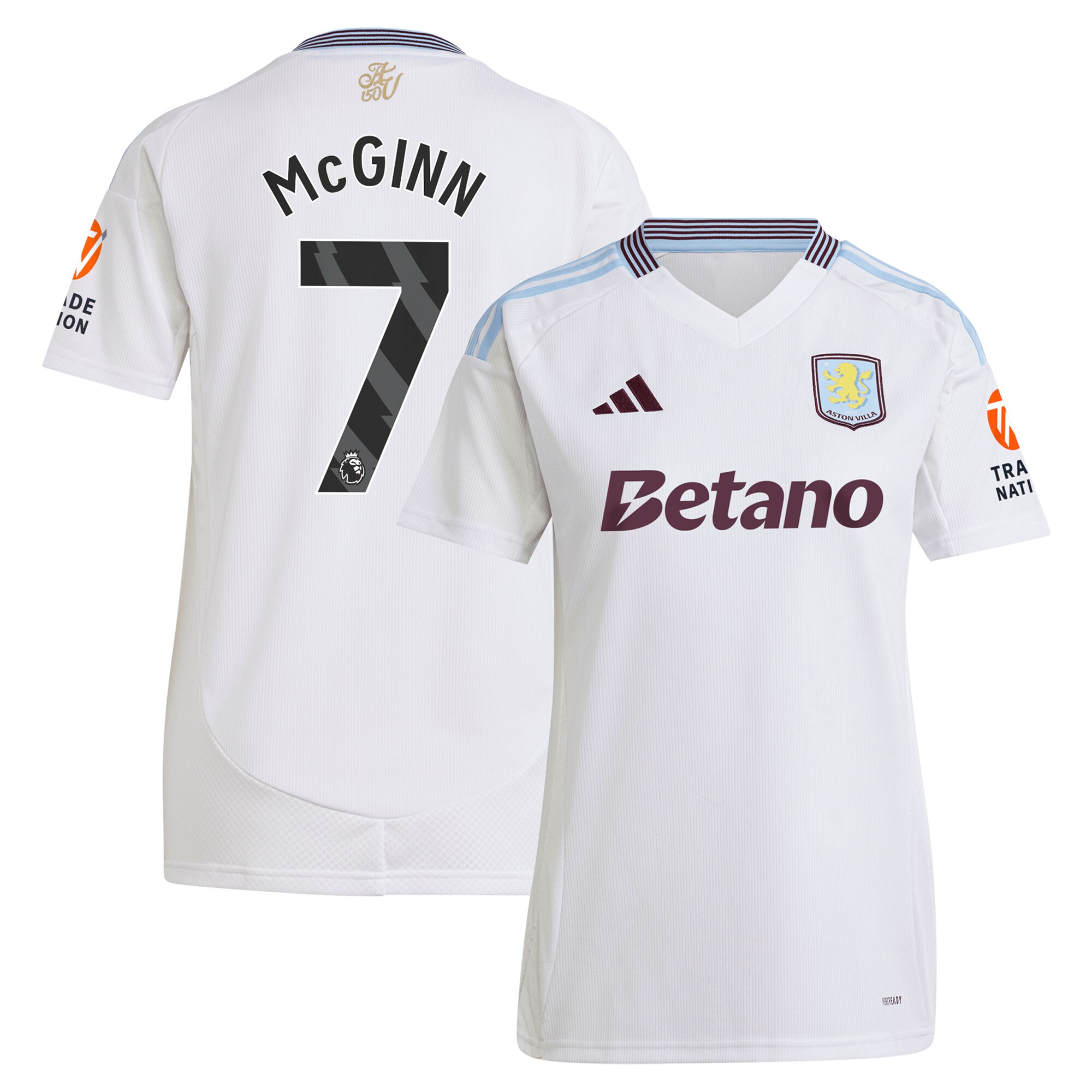Aston Villa Jerseys - Official aston villa adidas away shirt 2024-25 – womens with mcginn 7 printing Collection for AVFC Fans