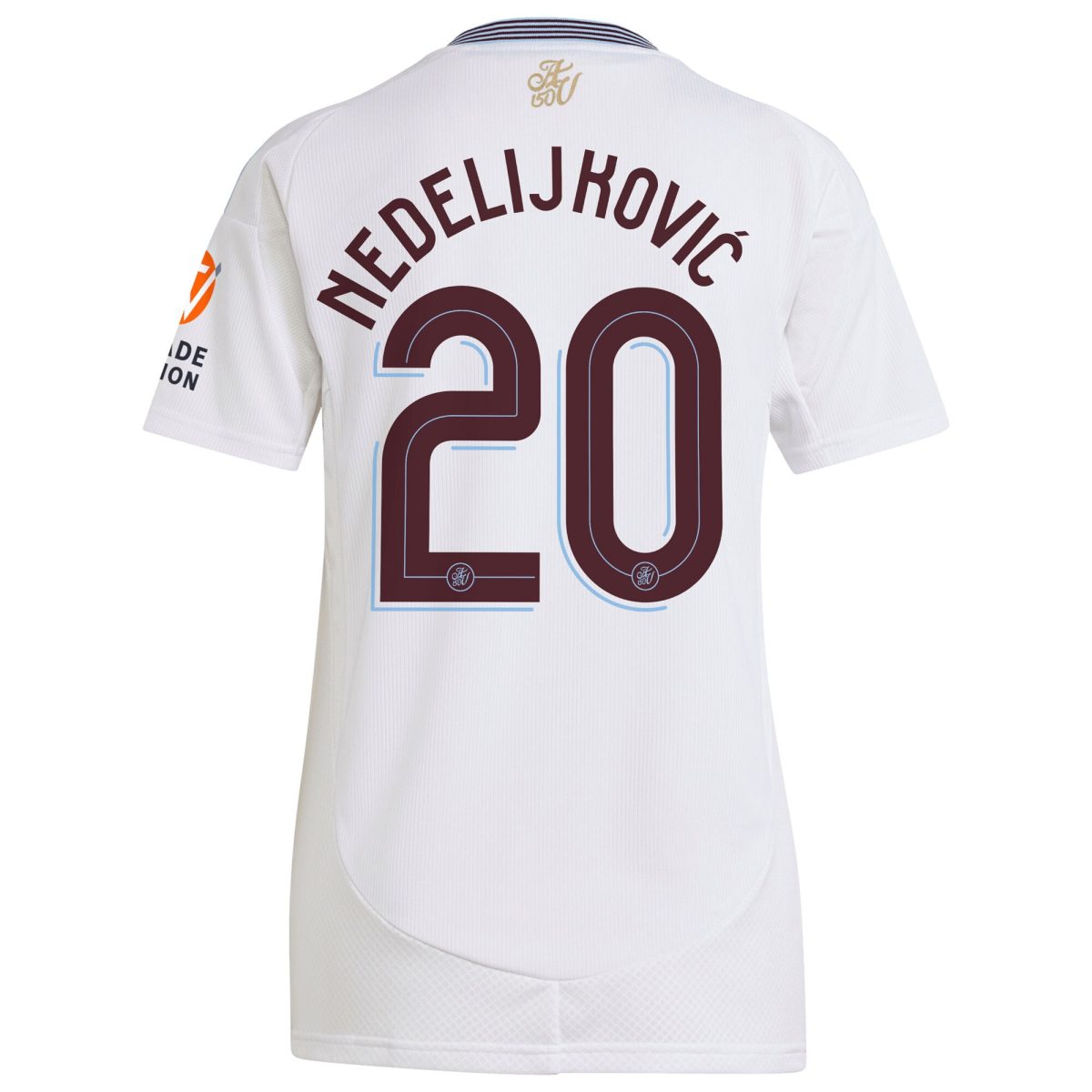 Aston Villa Jerseys - Official aston villa adidas away shirt 2024-25 – womens with nedeljković 20 cup printing Collection for AVFC Fans