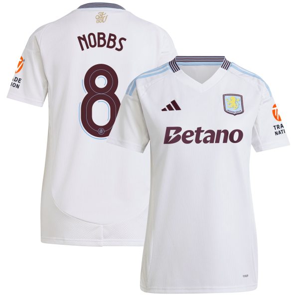 Aston Villa Jerseys - Official aston villa adidas away shirt 2024-25 – womens with nobbs 8 cup printing Collection for AVFC Fans
