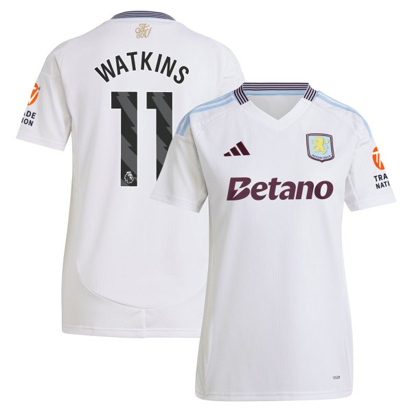 Aston Villa Jerseys - Official aston villa adidas away shirt 2024-25 – womens with watkins 11 printing Collection for AVFC Fans