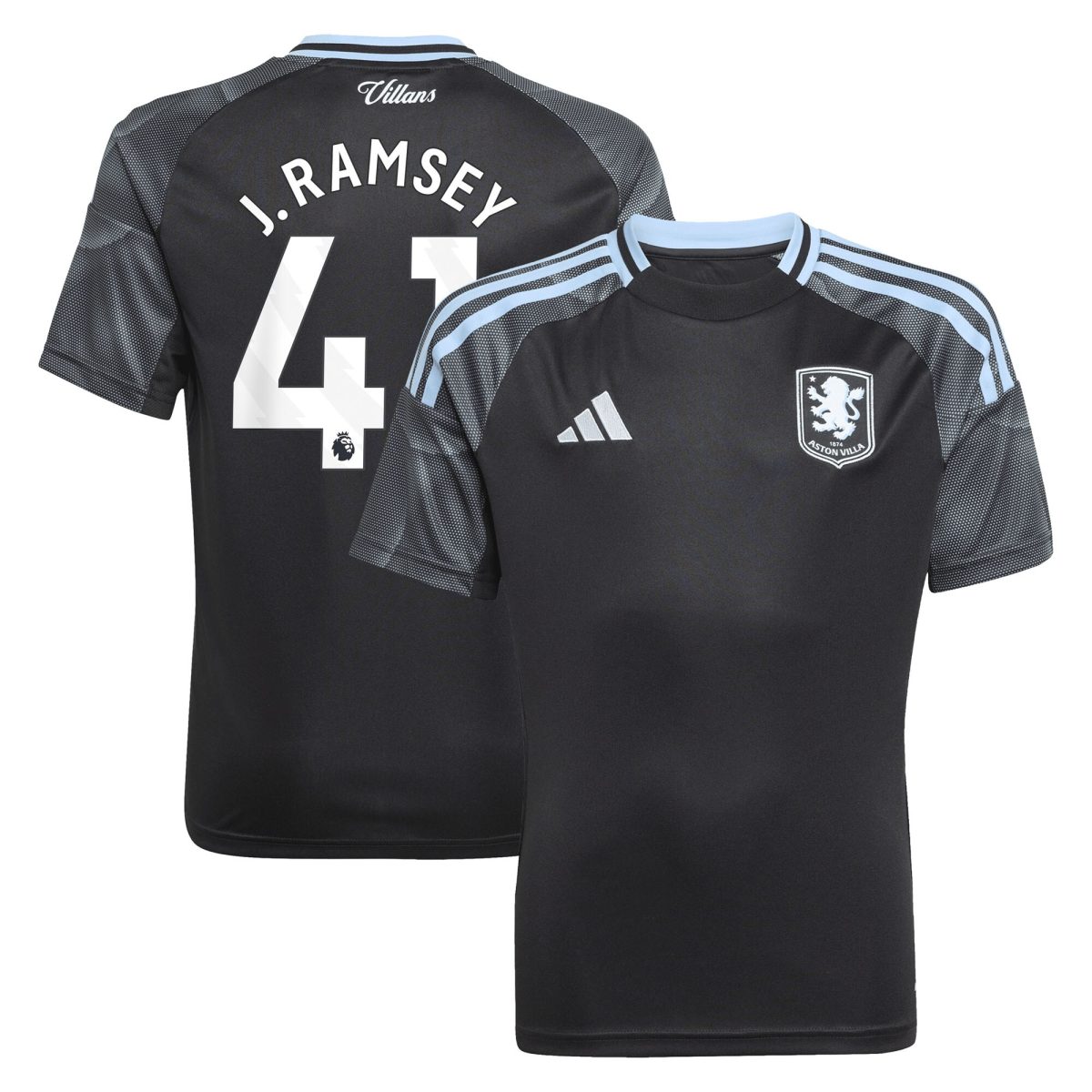 Aston Villa Jerseys - Official aston villa adidas away shirt 2025-26 – kids with j. ramsey 41 printing Collection for AVFC Fans