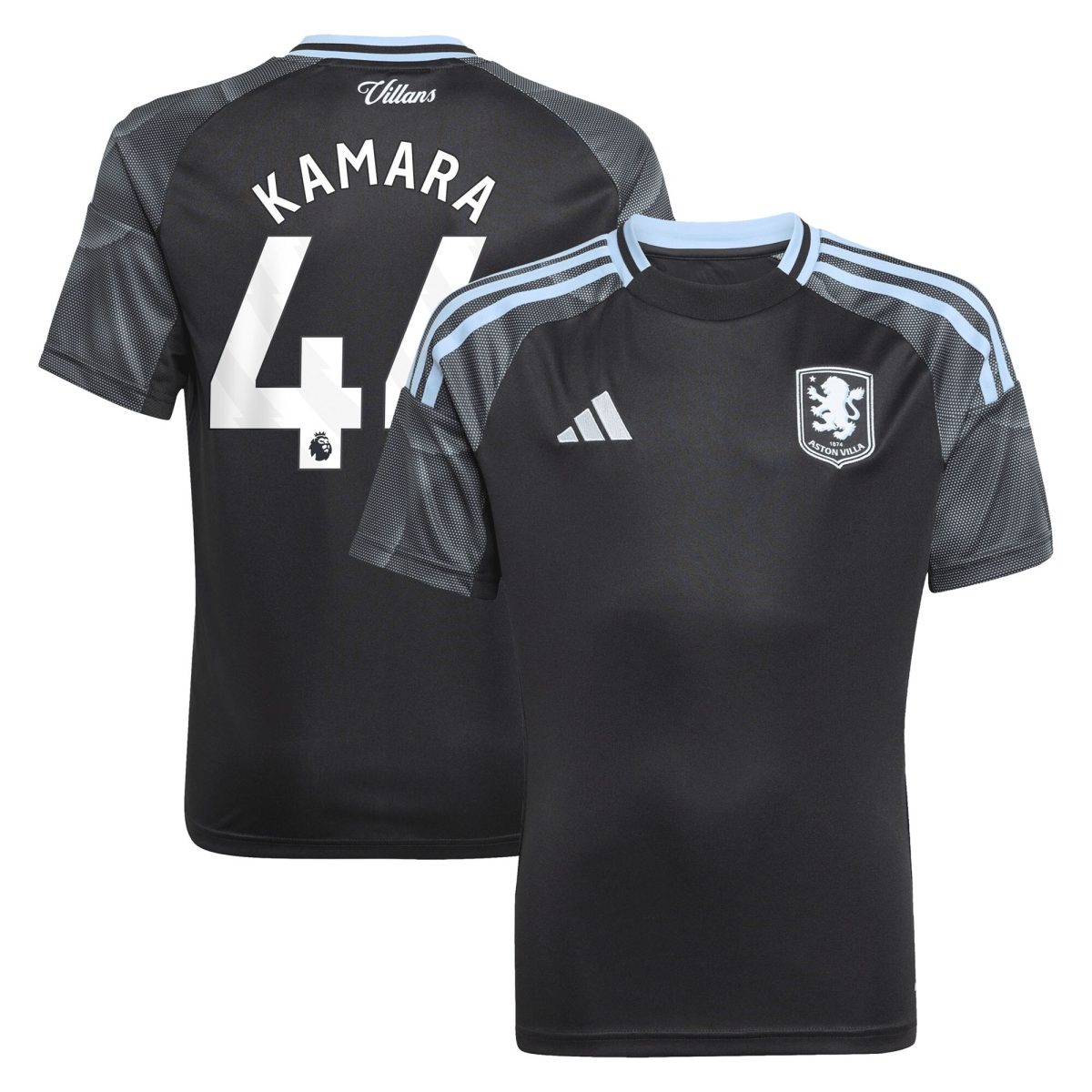 Aston Villa Jerseys - Official aston villa adidas away shirt 2025-26 – kids with kamara 44 printing Collection for AVFC Fans