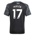 Aston Villa Jerseys - Official aston villa adidas away shirt 2025-26 – kids with malen 17 printing Collection for AVFC Fans