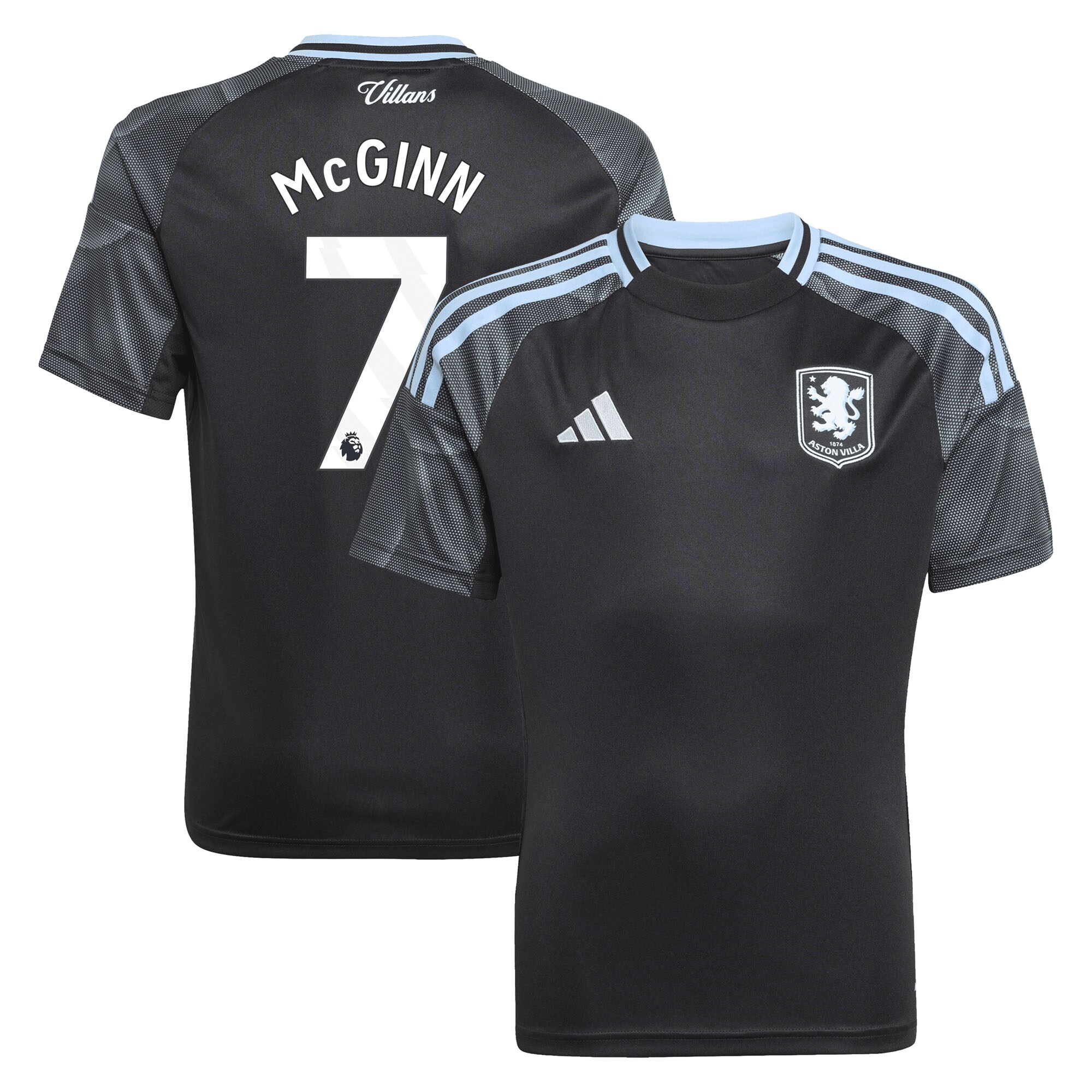 Aston Villa Jerseys - Official aston villa adidas away shirt 2025-26 – kids with mcginn 7 printing Collection for AVFC Fans