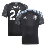Aston Villa Jerseys - Official aston villa adidas away shirt 2025-26 – kids with onana 24 printing Collection for AVFC Fans