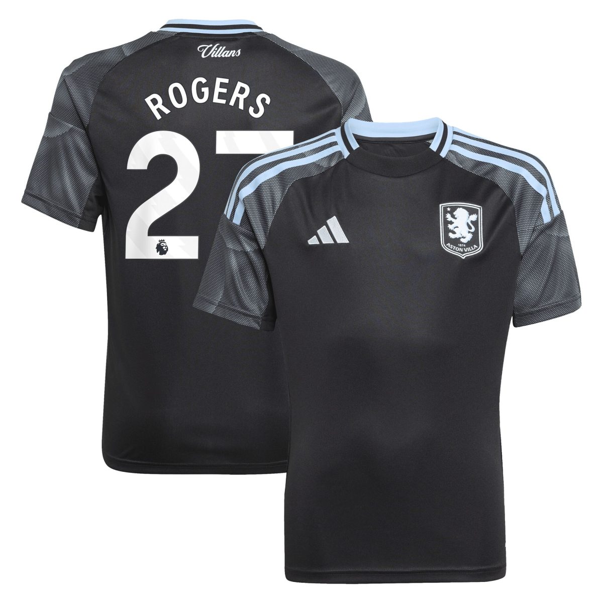 Aston Villa Jerseys - Official aston villa adidas away shirt 2025-26 – kids with rogers 27 printing Collection for AVFC Fans