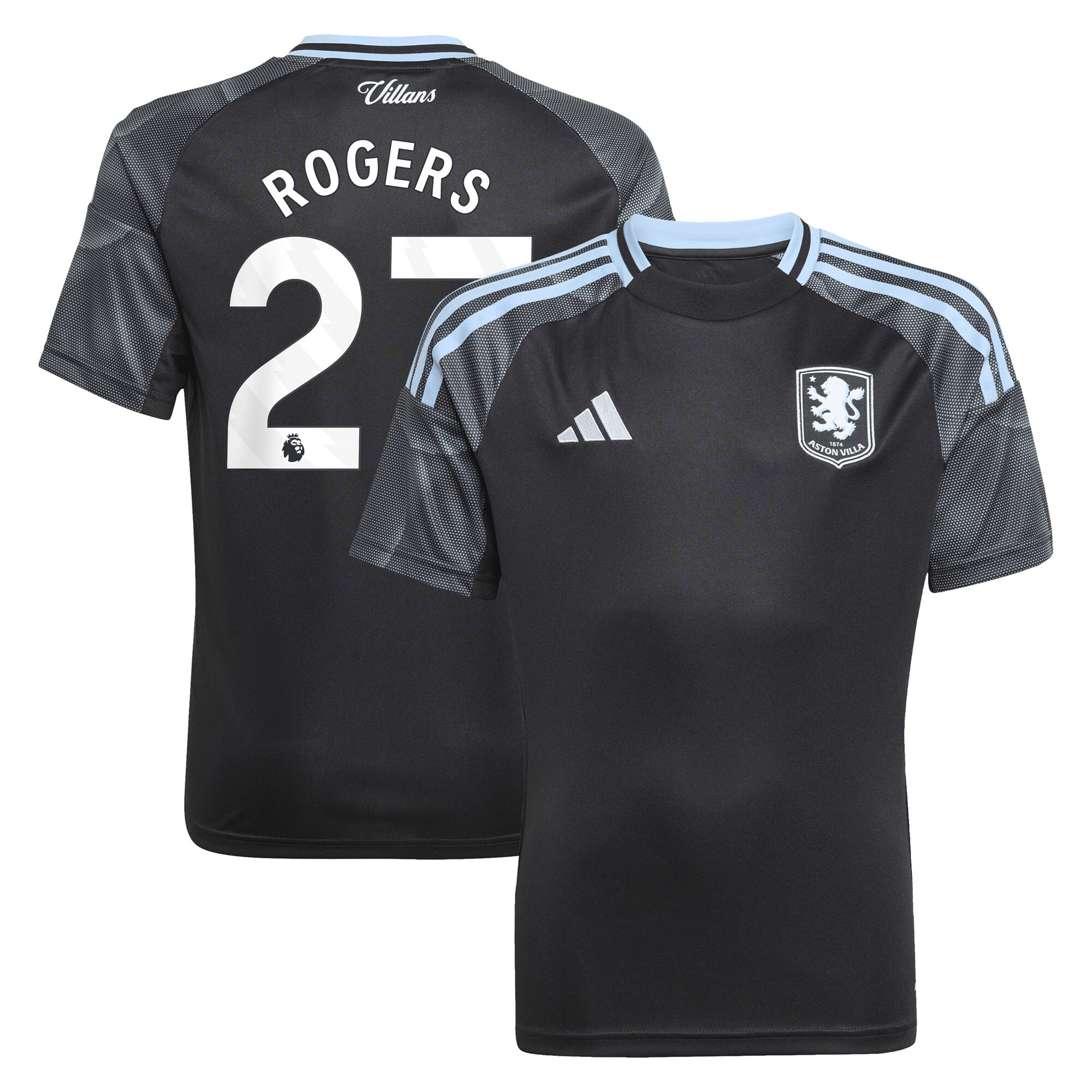 Aston Villa Jerseys - Official aston villa adidas away shirt 2025-26 – kids with rogers 27 printing Collection for AVFC Fans