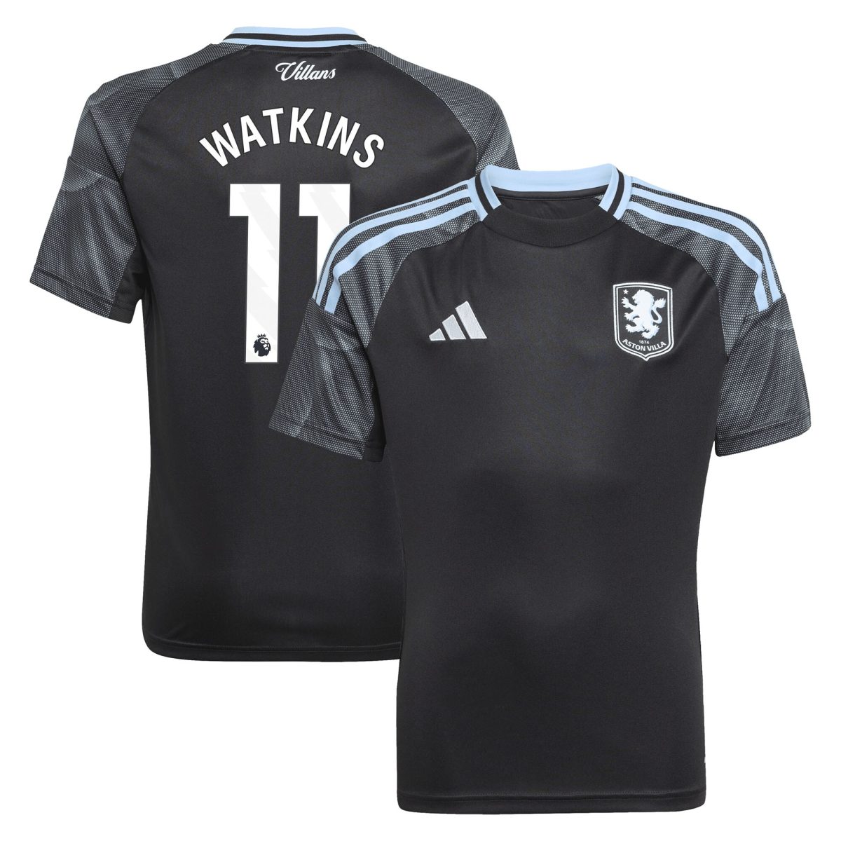 Aston Villa Jerseys - Official aston villa adidas away shirt 2025-26 – kids with watkins 11 printing Collection for AVFC Fans