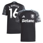 Aston Villa Jerseys - Official aston villa adidas away shirt 2025-26 with a.garcía 16 printing Collection for AVFC Fans