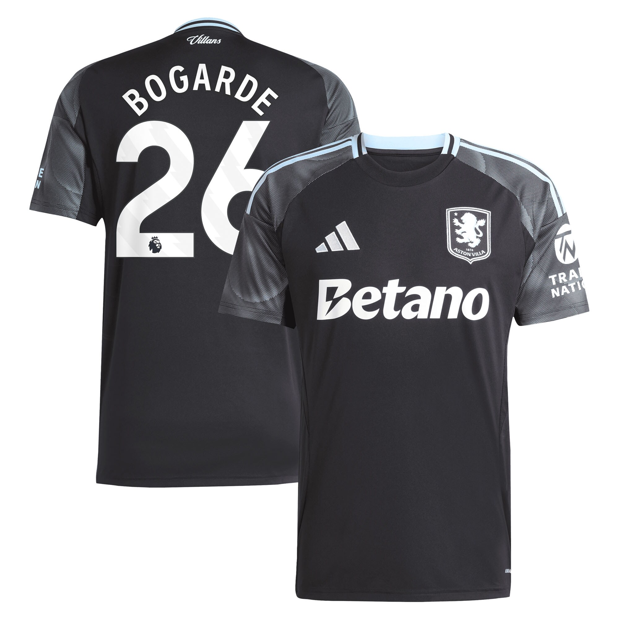 Aston Villa Jerseys - Official aston villa adidas away shirt 2025-26 with bogarde 26 printing Collection for AVFC Fans