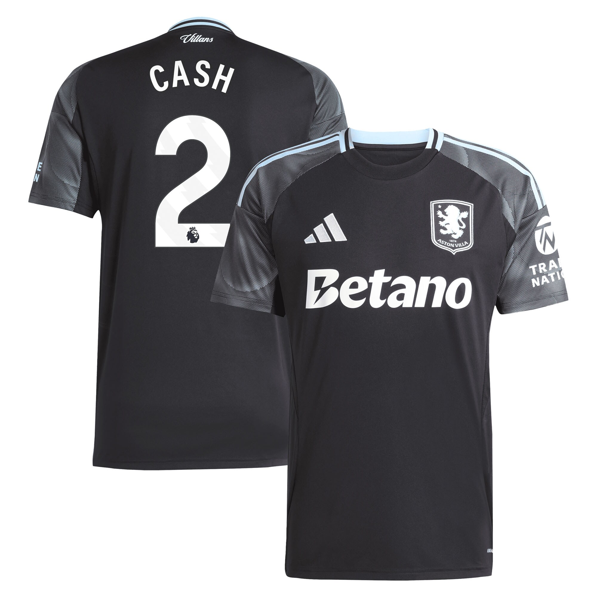 Aston Villa Jerseys - Official aston villa adidas away shirt 2025-26 with cash 2 printing Collection for AVFC Fans