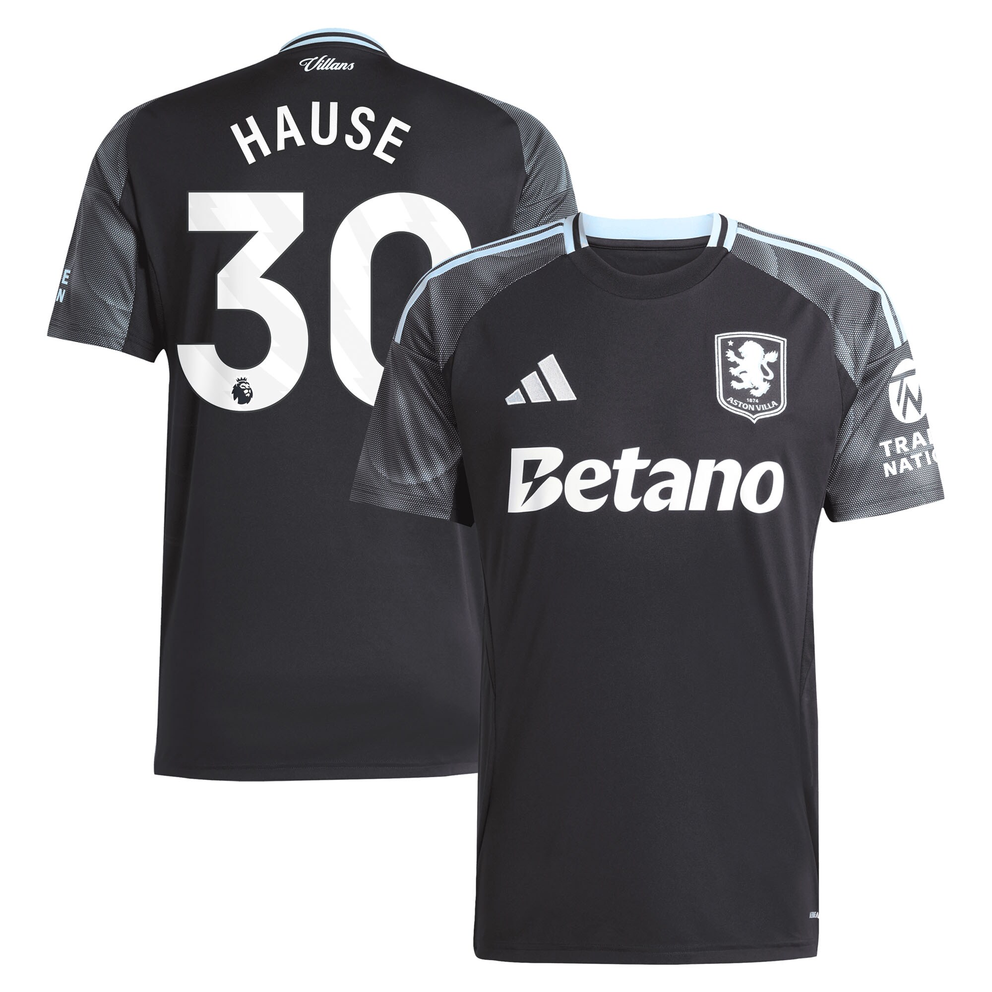Aston Villa Jerseys - Official aston villa adidas away shirt 2025-26 with hause 30 printing Collection for AVFC Fans
