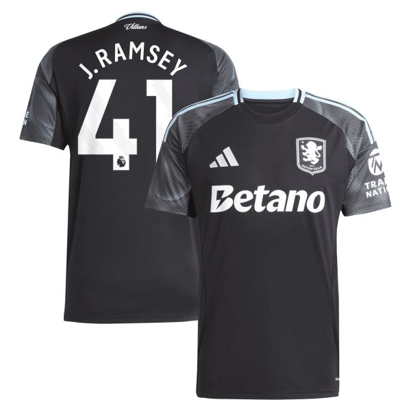 Aston Villa Jerseys - Official aston villa adidas away shirt 2025-26 with j. ramsey 41 printing Collection for AVFC Fans