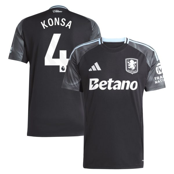 Aston Villa Jerseys - Official aston villa adidas away shirt 2025-26 with konsa 4 printing Collection for AVFC Fans