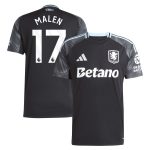 Aston Villa Jerseys - Official aston villa adidas away shirt 2025-26 with malen 17 printing Collection for AVFC Fans