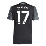 Aston Villa Jerseys - Official aston villa adidas away shirt 2025-26 with malen 17 printing Collection for AVFC Fans