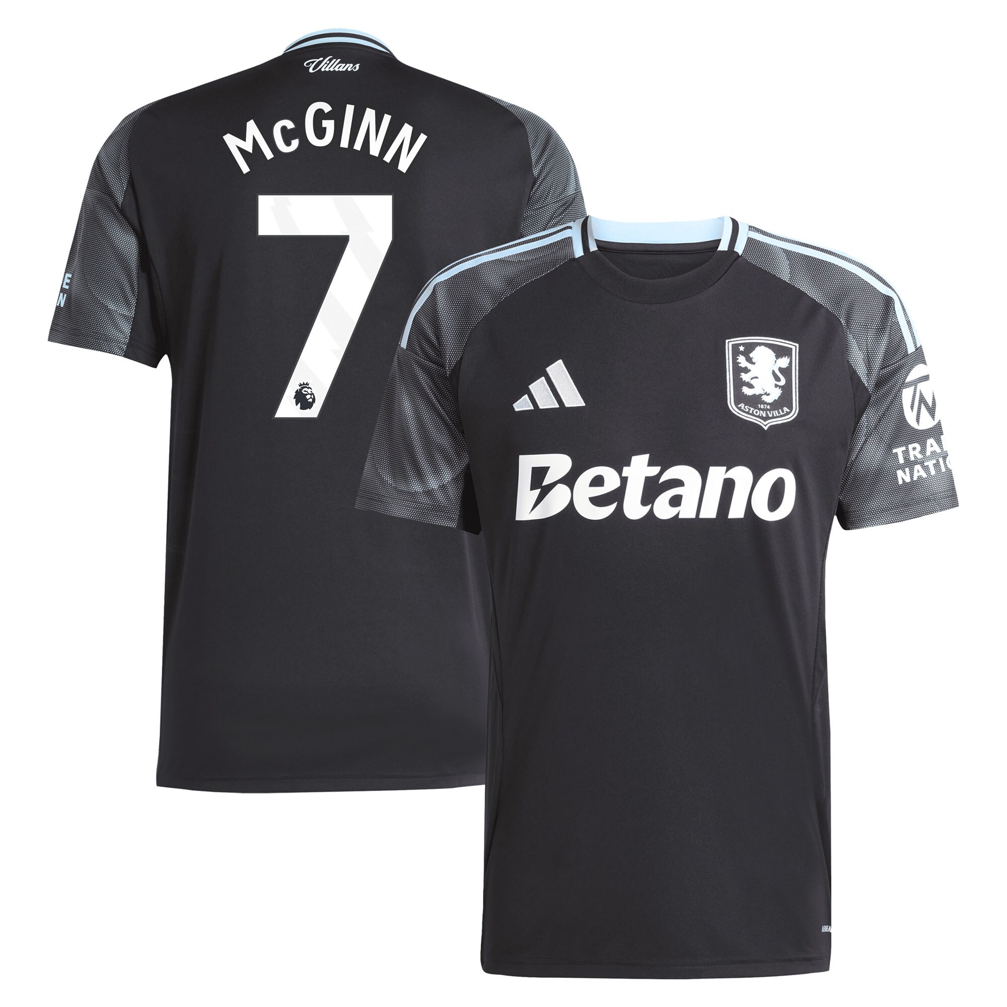 Aston Villa Jerseys - Official aston villa adidas away shirt 2025-26 with mcginn 7 printing Collection for AVFC Fans