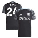 Aston Villa Jerseys - Official aston villa adidas away shirt 2025-26 with onana 24 printing Collection for AVFC Fans