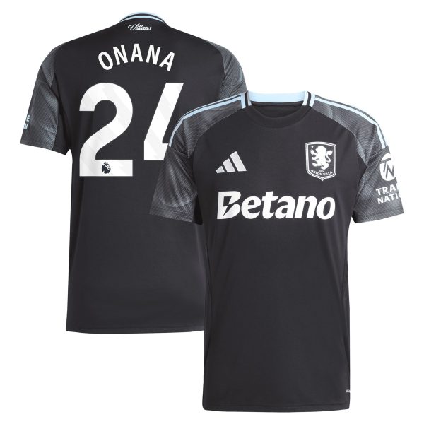 Aston Villa Jerseys - Official aston villa adidas away shirt 2025-26 with onana 24 printing Collection for AVFC Fans