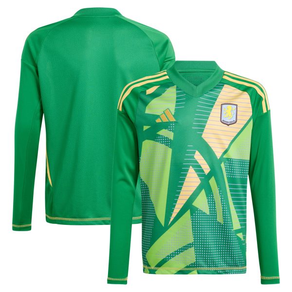 Aston Villa Jerseys - Official aston villa adidas goalkeeper shirt 2024-25 – long sleeve – kids – 201964011 Collection for AVFC Fans