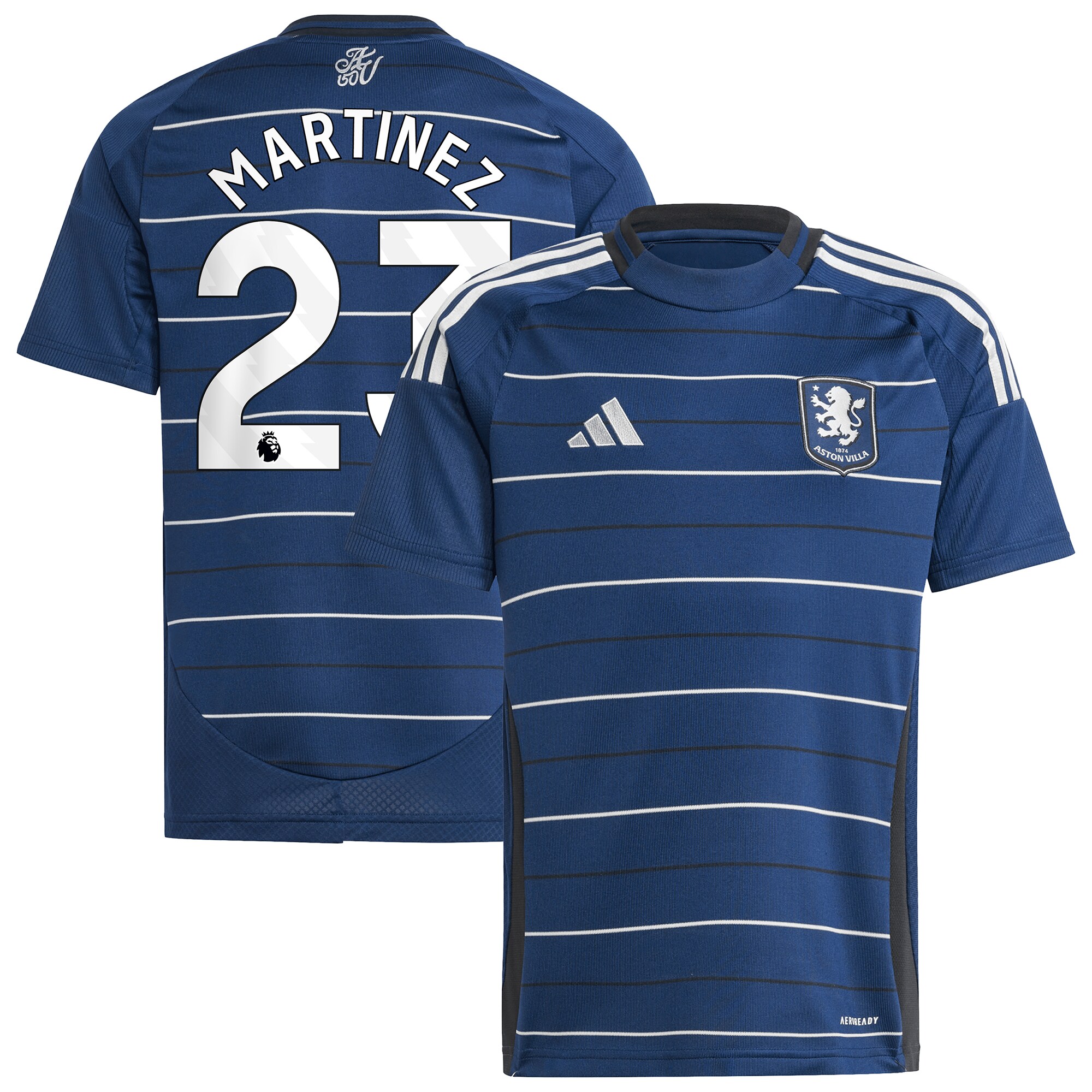 Aston Villa Jerseys - Official aston villa adidas goalkeeper shirt 2024-25 – long sleeve – kids with martinez 23 printing – 202030988 Collection for AVFC Fans