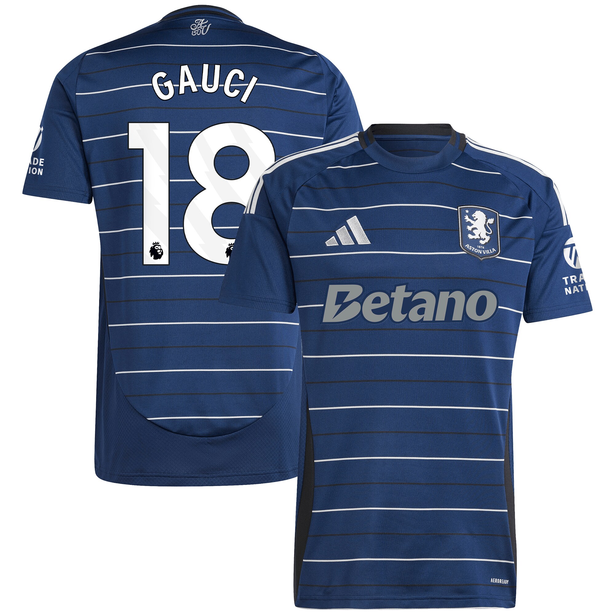 Aston Villa Jerseys - Official aston villa adidas goalkeeper shirt 2024-25 – long sleeve with gauci 18 printing – 202030972 Collection for AVFC Fans