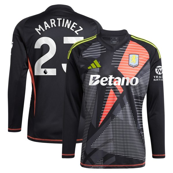 Aston Villa Jerseys - Official aston villa adidas goalkeeper shirt 2024-25 – long sleeve with martinez 23 printing – 202028938 Collection for AVFC Fans