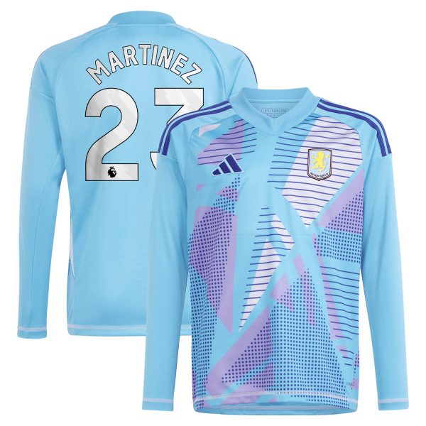 Aston Villa Jerseys - Official aston villa adidas goalkeeper shirt 2024-25 – long sleeve with martinez 23 printing – 202030980 Collection for AVFC Fans