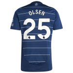 Aston Villa Jerseys - Official aston villa adidas goalkeeper shirt 2024-25 – long sleeve with olsen 25 printing – 202030975 Collection for AVFC Fans