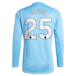 Aston Villa Jerseys - Official aston villa adidas goalkeeper shirt 2024-25 – long sleeve with olsen 25 printing – 202030976 Collection for AVFC Fans