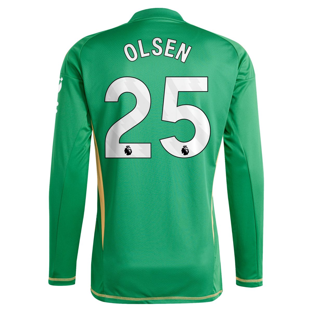 Aston Villa Jerseys - Official aston villa adidas goalkeeper shirt 2024-25 – long sleeve with olsen 25 printing Collection for AVFC Fans