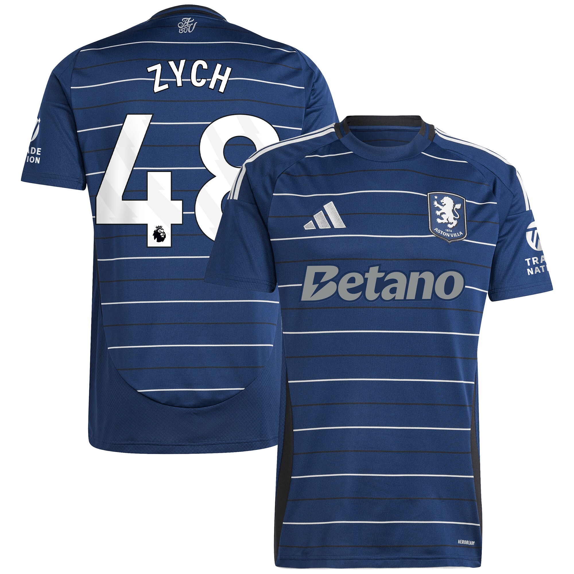 Aston Villa Jerseys - Official aston villa adidas goalkeeper shirt 2024-25 – long sleeve with zych 48 printing – 202153093 Collection for AVFC Fans