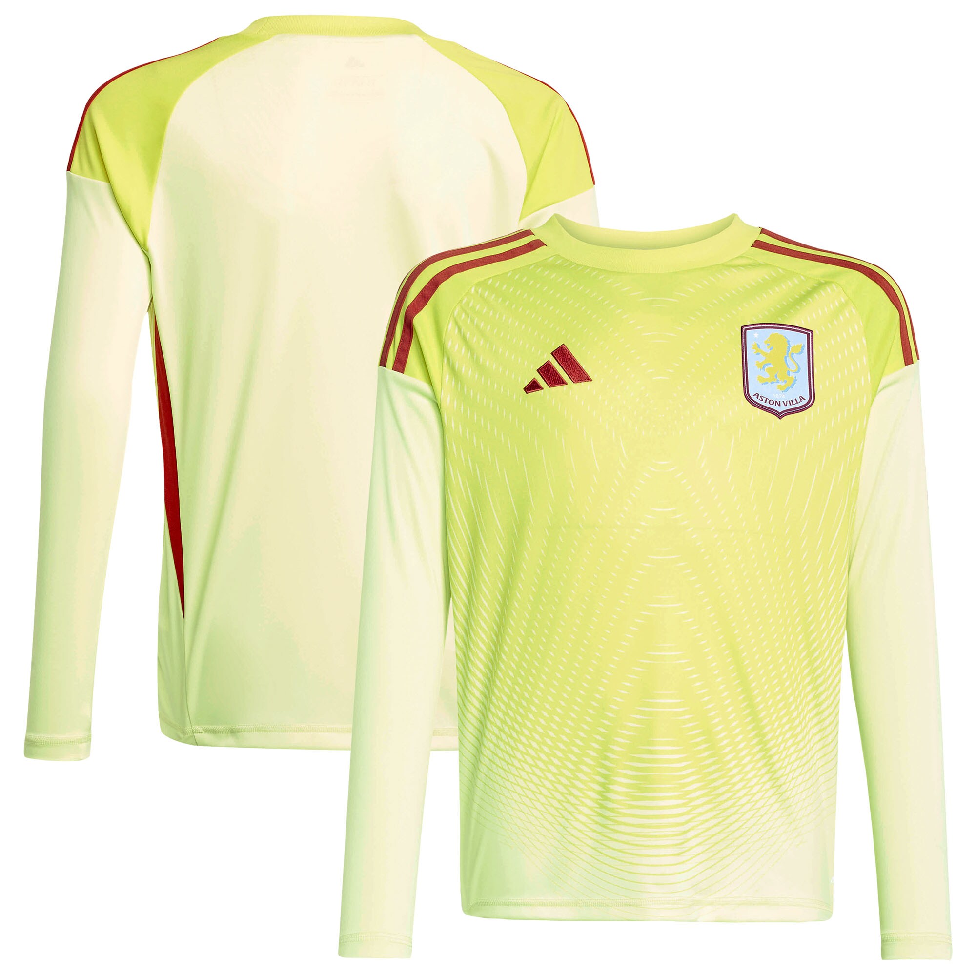Aston Villa Jerseys - Official aston villa adidas goalkeeper shirt 2025-26 – long sleeve – kids with custom printing Collection for AVFC Fans