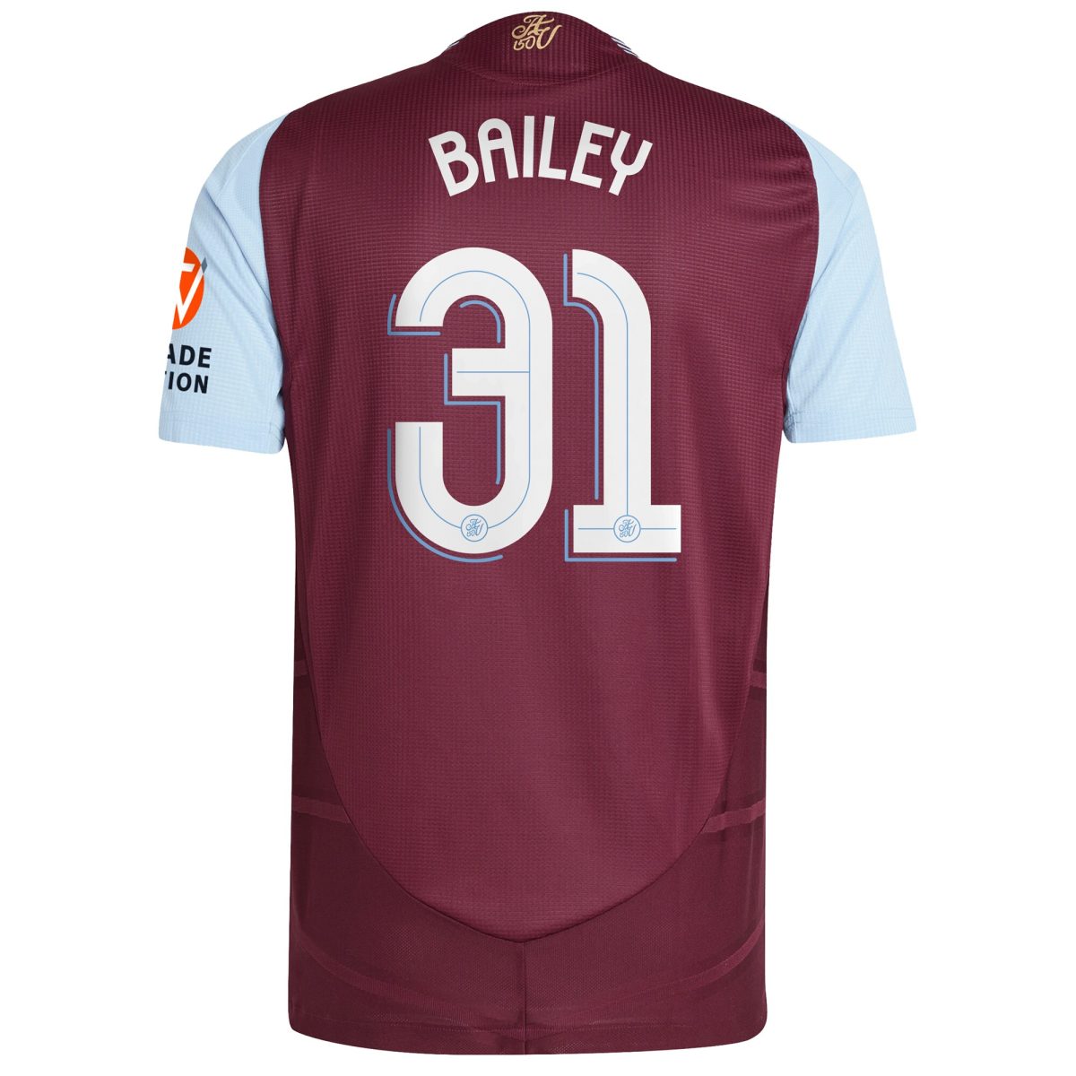 Aston Villa Jerseys - Official aston villa adidas home authentic shirt 2024-25 with bailey 31 cup printing Collection for AVFC Fans
